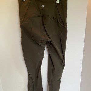 Lululemon Olive Cropped Leggings Size 4